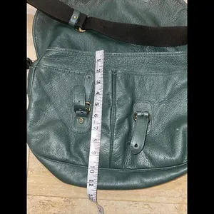 Urla Paris Green Pebble Leather Crossbody‎ Slouchy bag thumbnail 12