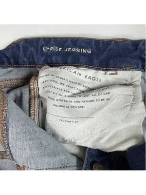 American Eagle Hi Rise Next Level Stretch Jegging Size 8 Reworked Distressed thumbnail 7