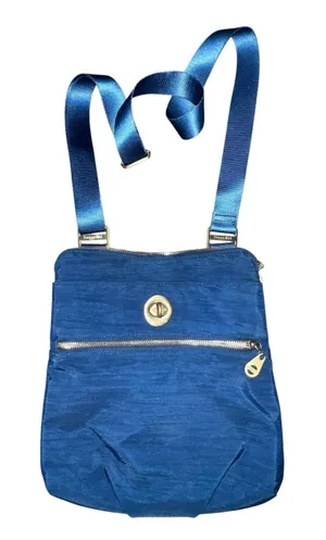 Baggallini Hanover Crossbody Bag Blue Nylon Turn‎ Lock Adjustable Strap Medium thumbnail 1