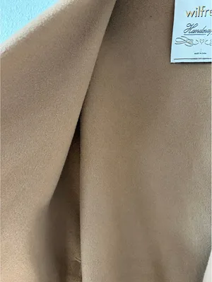 Aritzia Wilfred Open Front Wool Blend Coat Camel Size XS Small Luxury Neutral thumbnail 3