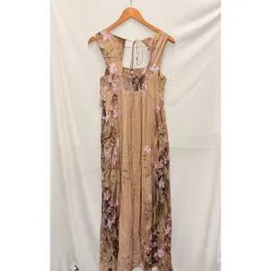 Anthropologie Aurelie Maxi Dress Brown‎ Lightweight Butterfly US 2 Boho Fall thumbnail 4