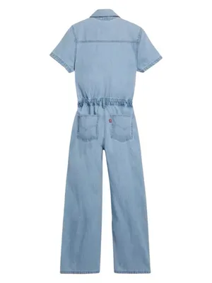 Levi’s Type III Short Sleeve Denim Jumpsuit Light Wash Small thumbnail 6