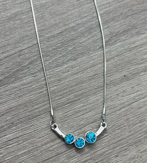 SET of Silver and Blue Jewelry thumbnail 2