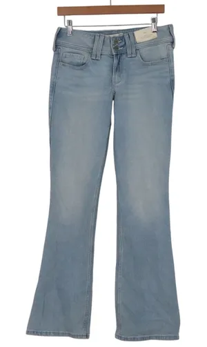 Hollister Low-Rise Bootcut Jeans Light Wash Blue 4L W27 Long thumbnail 1