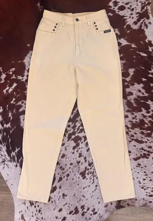 Vintage butter yellow Rockies sz 26 cowgirl denim 90s thumbnail 1