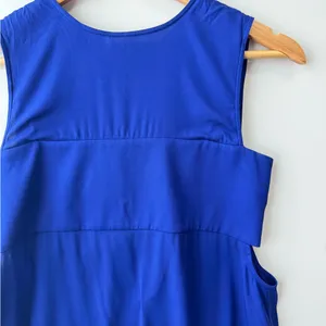 Alexander Wang Blue Sleeveless Cutout Silk Crepe Mini‎ Dress Size 2 thumbnail 4