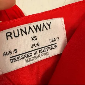 Runaway Red Off Shoulder Ruffled Romper Womens XS Coquette Bow Summer Party thumbnail 7