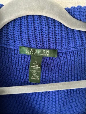 Lauren Ralph Lauren Blue Knit Pullover Sweater XL thumbnail 3