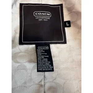 Coach Bubble Gum Pink Sz: L Single Breast Button Trench Coat. Lined w/ Logo thumbnail 6