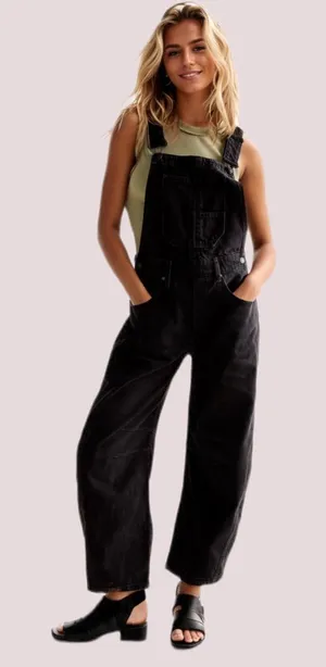 NWT‎ Ladyful Black Denim Overalls – XL thumbnail 1