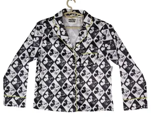 Disney Mickey Mouse‎ Sleep Shirt For Adults Size Small Black White Polyester thumbnail 1