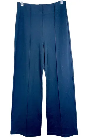 NWT Abercrombie & Fitch Black Pull On Pleated Wide Leg Dress Pants Trousers Sz M thumbnail 1