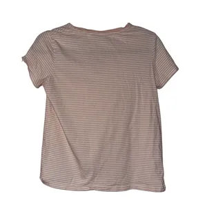 Polo Ralph Lauren Striped V-Neck T-Shirt‎ Women's Pink White Medium thumbnail 6