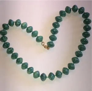 Elegant Vintage Green Beaded Boho Retro Necklace thumbnail 1