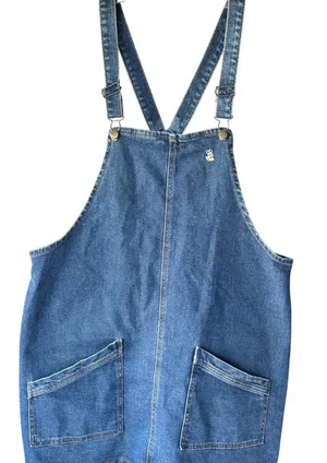 Wild Fable Blue Denim Overall Dress With Adjustable Straps & Front Pockets thumbnail 1