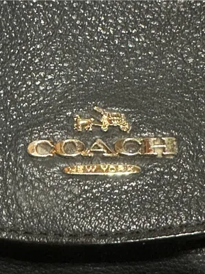 Coach Navy Blue Pebbled Leather Drawstring Billie Backpack with Gold Hardware thumbnail 5