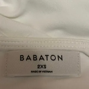 Aritzia Babaton White Sleeveless Cami Camisole Thong Tank Bodysuit Top Size 2XS thumbnail 3