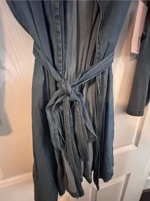 JustFab Light Blue Denim Shirt Jacket thumbnail 3