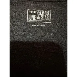 Converse Long Sleeve Faux Wrap Style Top sz L gray‎ thumbnail 3