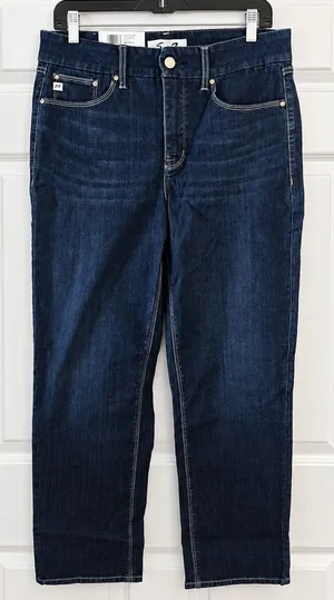Seven7 Tummyless Jeans Women 10 Dark Wash High Rise Slim Straight NWT thumbnail 1