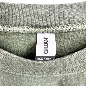 Gildan Size Large Boot Scootin Spooky Graphic Print Sweatshirt Crew Neck Green‎ thumbnail 3