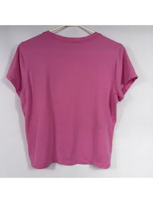 Nike The Nike Tee Pink Embroidered Swoosh Short Sleeve T-Shirt Women’s Size L thumbnail 7
