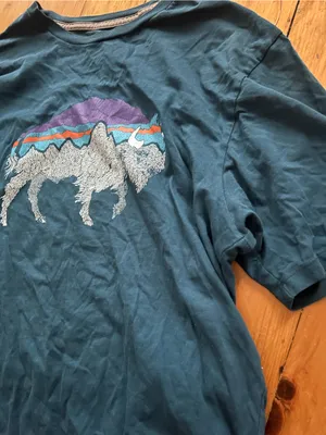 Patagonia Women's small organic cotton T-Shirt Bison blue thumbnail 2