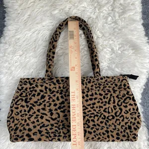 Cmz Leopard Cheetah Print Brown Black Shoulder Bag Boho Safari Grunge Mallcore thumbnail 7