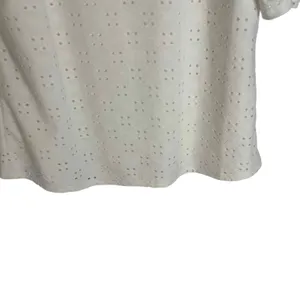 CeCe White Eyelet Puff Sleeve Blouse‎ Scoop Neck Top Small Coquette Feminine thumbnail 3