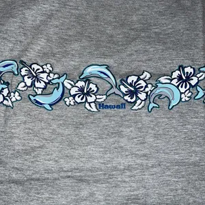Large dolphins Hawaii‎ tee Gray Size XL thumbnail 2