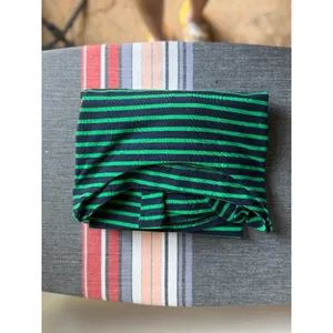 Green & Navy Striped T-Shirt Dress with Pockets | Comfy Casual Preppy Small thumbnail 7