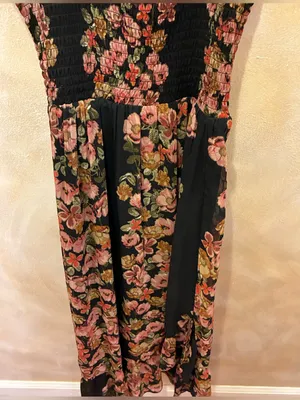 Women’s Maurices Black Floral Sleeveless Maxi Dress - Bkack Floral Size Small thumbnail 3