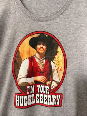 Bella + Canvas I’m Your Huckleberry Doc Holliday Graphic Tee Gray Size M thumbnail 2