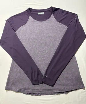Columbia Omni-Wick Long Sleeve Shirt L/G Purple Performance thumbnail 1