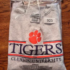 Clemson University Tigers‎ Champion Sweatshirt Light Grey Women's Size L Sports thumbnail 9