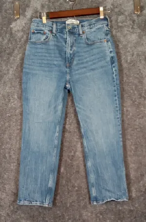 Abercrombie & Fitch The Ankle Straight Ultra High Rise Cotton Womens Size 27 thumbnail 1