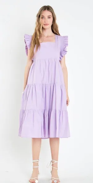 English Factory Tiered Midi Dress thumbnail 1