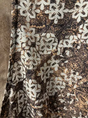 hinge Dress Women’s (L) Brown White Pattern With Pockets thumbnail 4