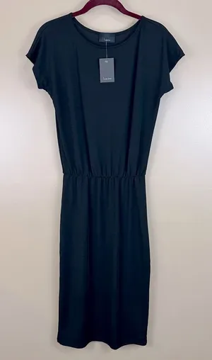 Lumiere Black Short Sleeve Simple Black Dress Small Minimalist Capsule Basic New thumbnail 1