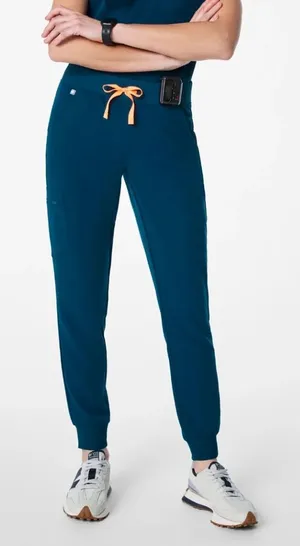 FIGS | FIONx Zamora Jogger Scrub Pants in Deep Reef Teal | Medium thumbnail 1