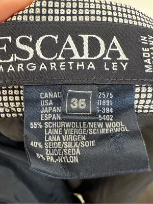 ESCADA Vintage VIRGIN WOOL SILK Blend High Waist Tiered Plaid Check Mini Skirt 6 thumbnail 6