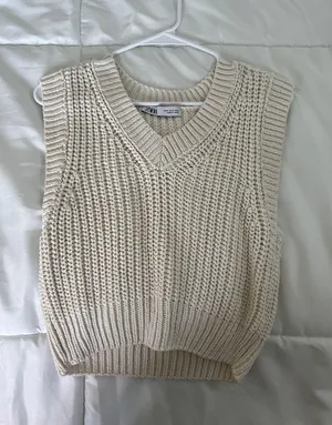 ZARA Knit Sweater Vest thumbnail 1