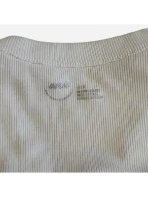 Aerie White Ribbed Tank Top | Soft Stretch Basic | Size Medium thumbnail 5