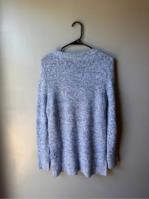 Tommy Hilfiger Blue Cable Knit Marled Sweater Size M thumbnail 5