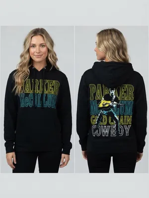 Official Parker McCollum "Gold Chain Cowboy" Tour Hoodie - Black - Size Medium thumbnail 2