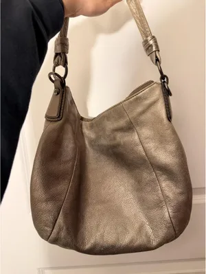Vintage Coach Kristin Metallic Leather Hobo Bag 2010 thumbnail 2