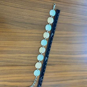 Y2K Vintage Disc Belt Hammered Coin Two Tone Metal Waist Chain Festival Boho thumbnail 5