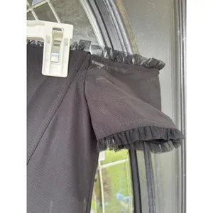Betsy & Adam Black Tulle Off-The-Shoulder Tiered Corset Mini Dress NEW‎ Size 8 thumbnail 5
