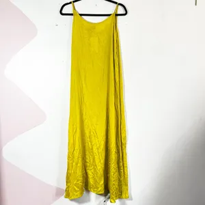 Paulmi & Harsh Maxi Dress Womens Large Mustard Yellow Spaghetti Strap Summer‎ thumbnail 2