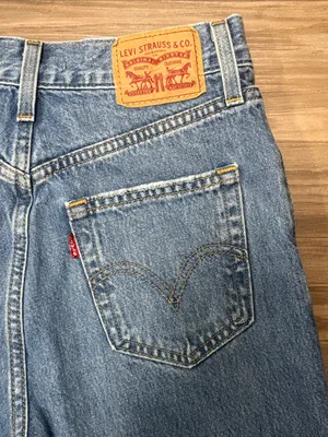 Levi’s High Waisted Straight Jeans 25 Fits 26x29 Distressed Blue $104 thumbnail 5